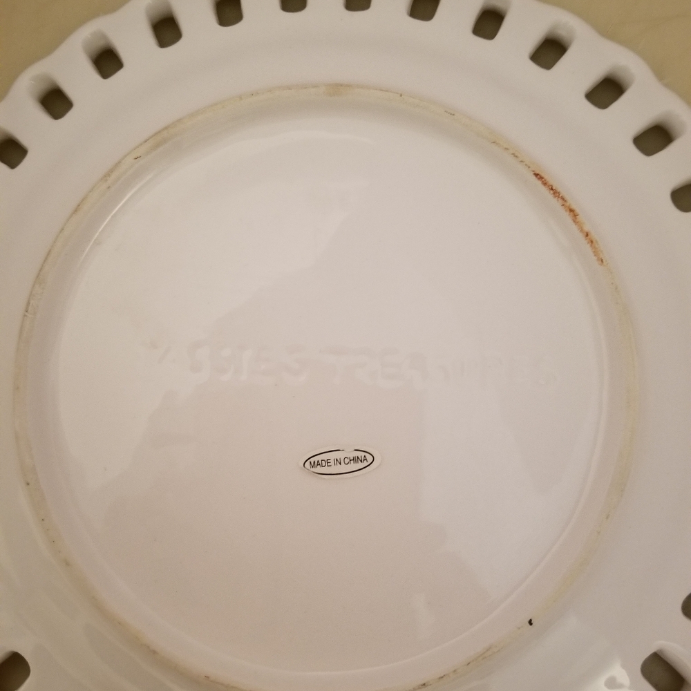 Classic White Porcelain Serving Plate Set Of 2 - Picture 2 of 3